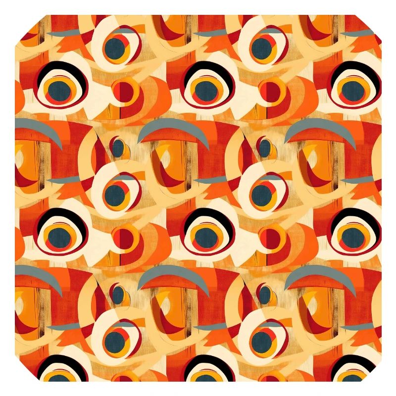 Abstract Seamless Pattern Shapes Lines Modern Art