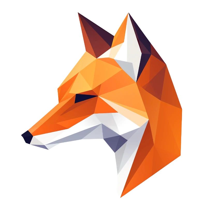 Fuchs Kopf Low Poly Logo Design