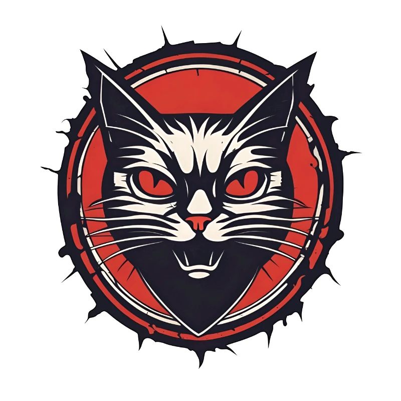 Devilish Cat / Kitty / Gothic / Halloween
