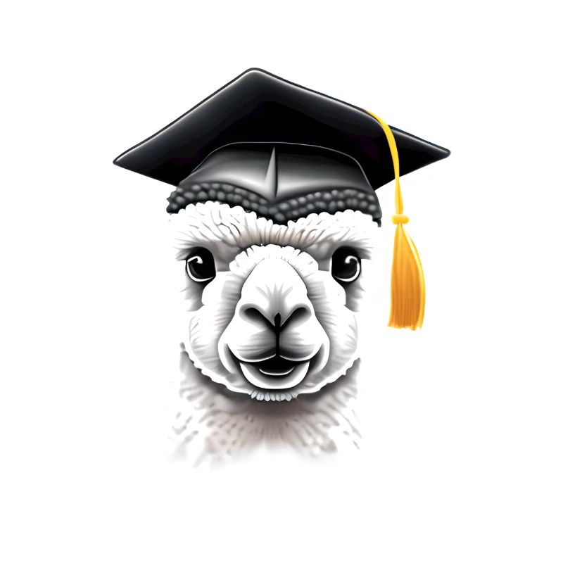 Alpaka Studium Absolvent Bachelor Schulabschluss