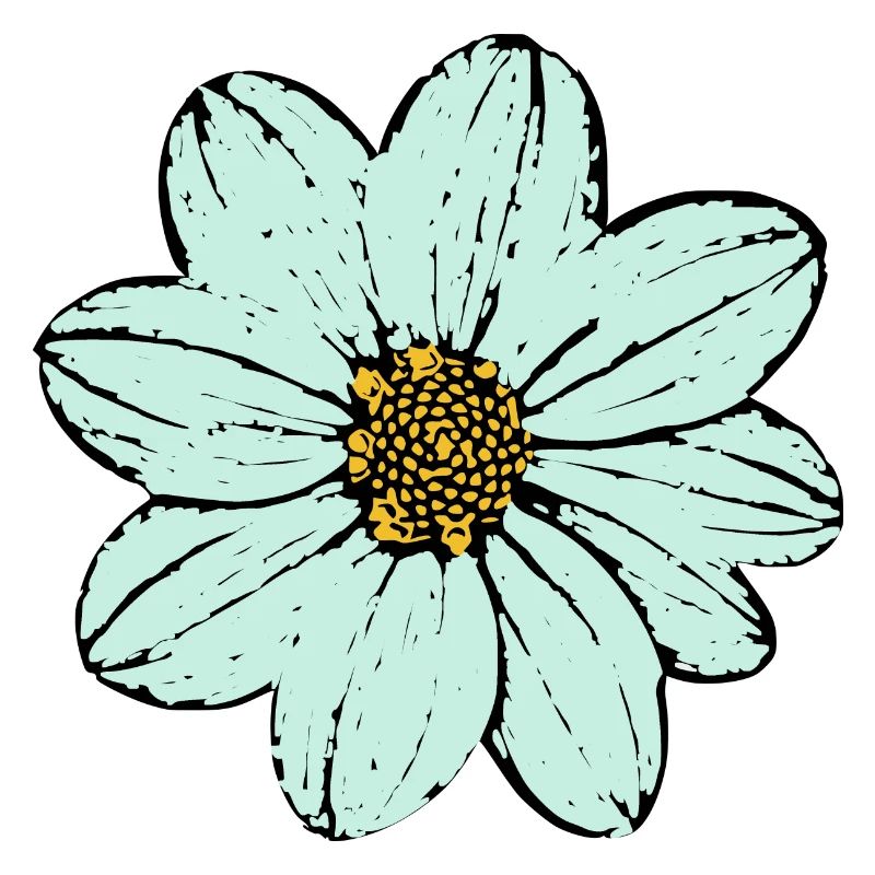 Fleur, bleu clair, fleur bleue