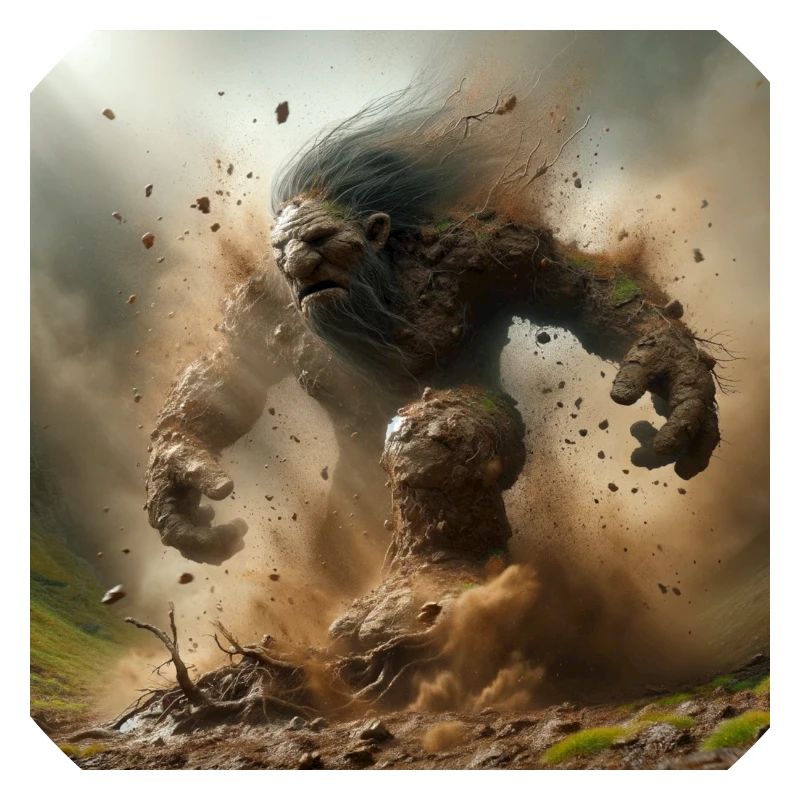 Troll émergeant de la terre