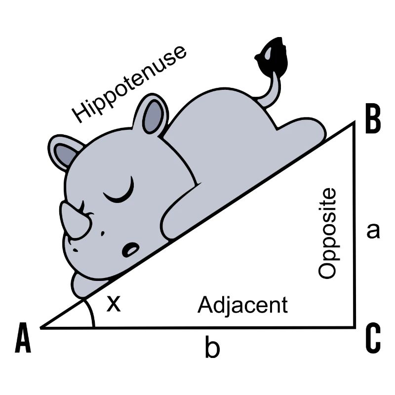 Funny Math Humor Hippotenuse Hypotenuse