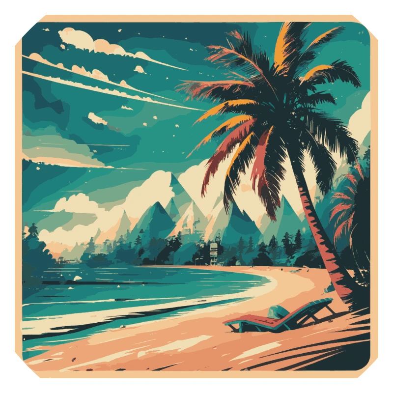 Palm Tree Magic : Chemise de plage d’été