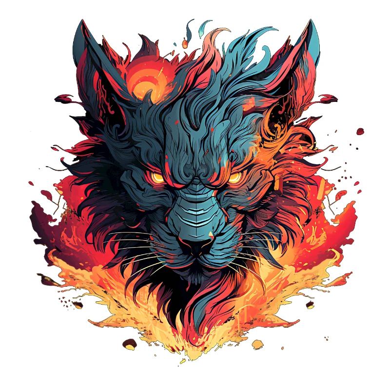 Flammenwolf der Hölle