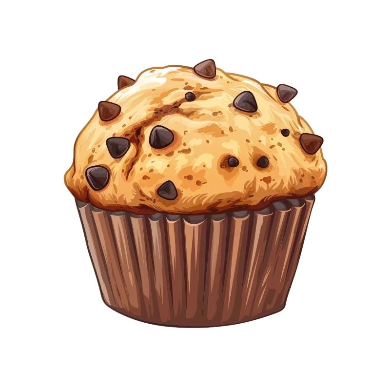 Delicious Chocolate Chips Muffin