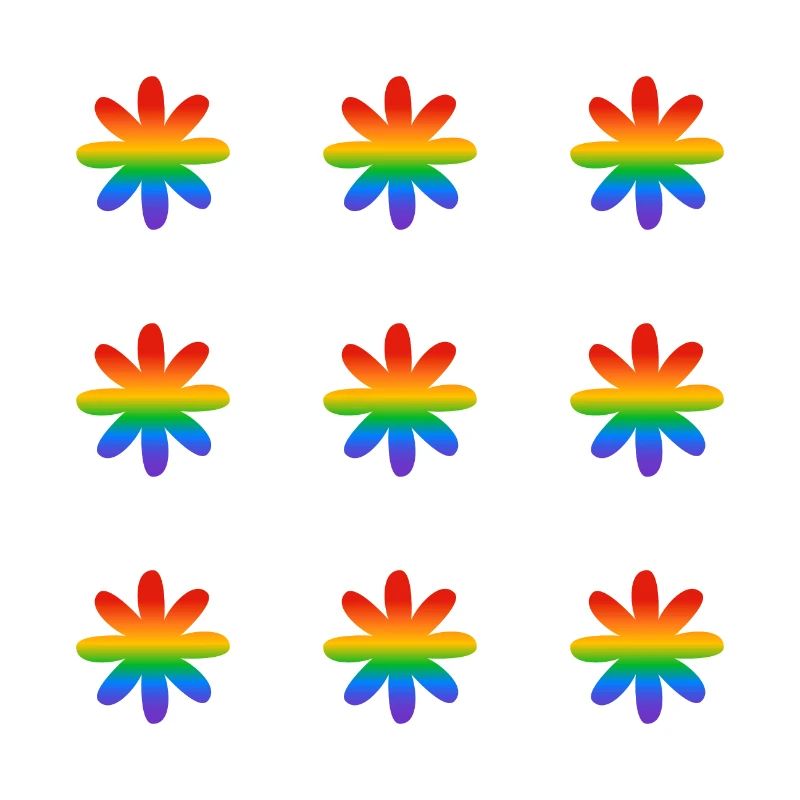 Rainbow Flowers