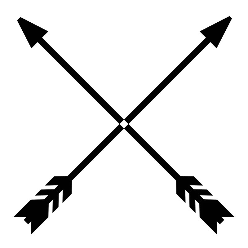 Crossed Arrows With Frame Vector