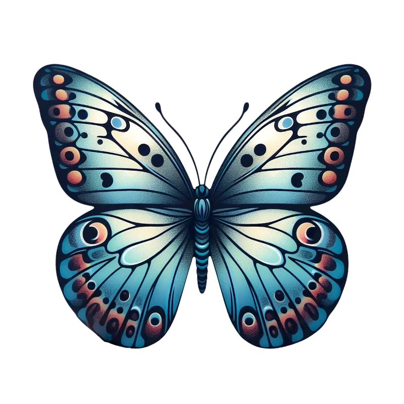 Papillon bleu - papillon