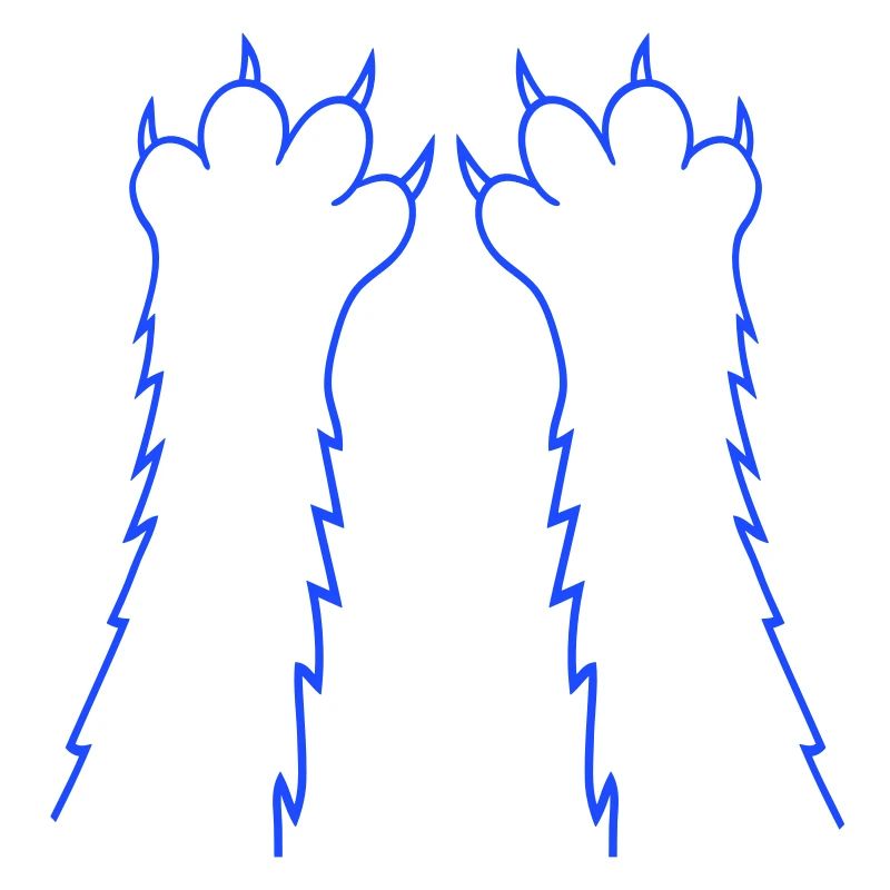 Chats, griffes, pattes, pattes, griffes acérées, grattage