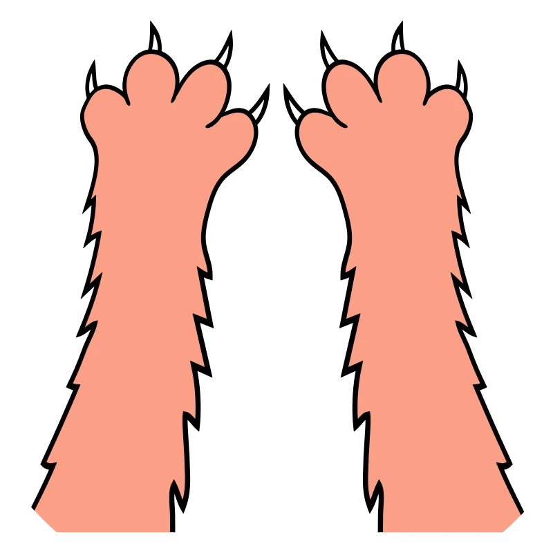 Chats, griffes, pattes, pattes, griffes acérées, grattage