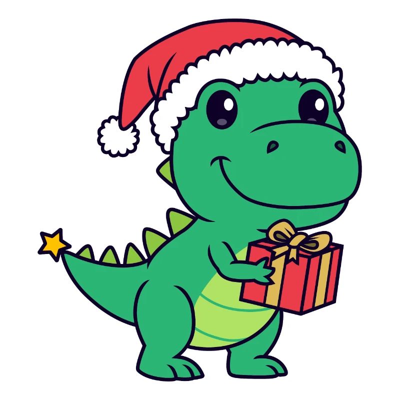Mignon T-Rex dinosaure Cadeaux de Noël (h)