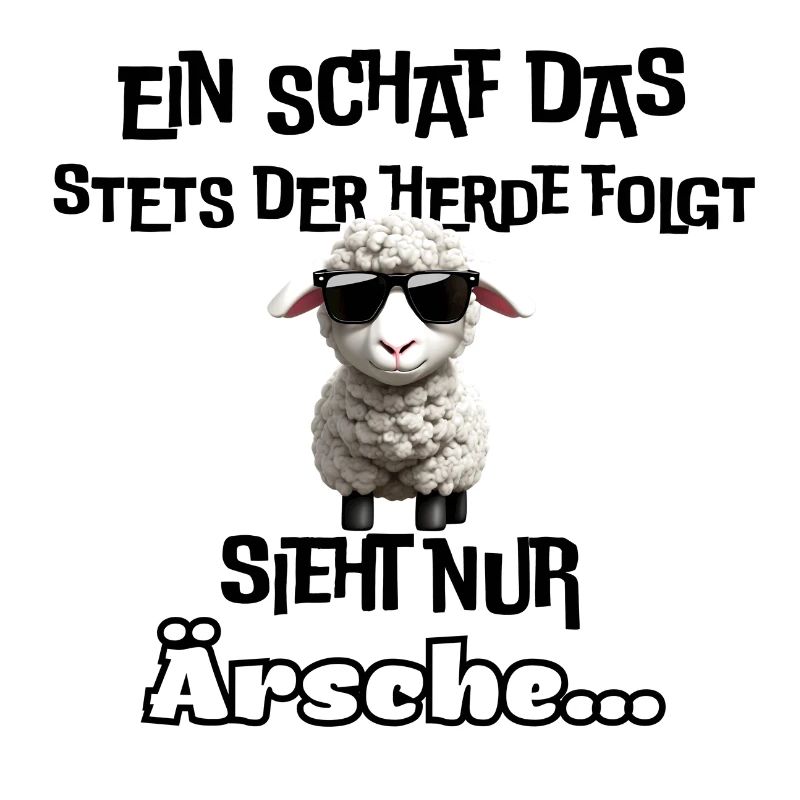 cooles Schaf mit Statement