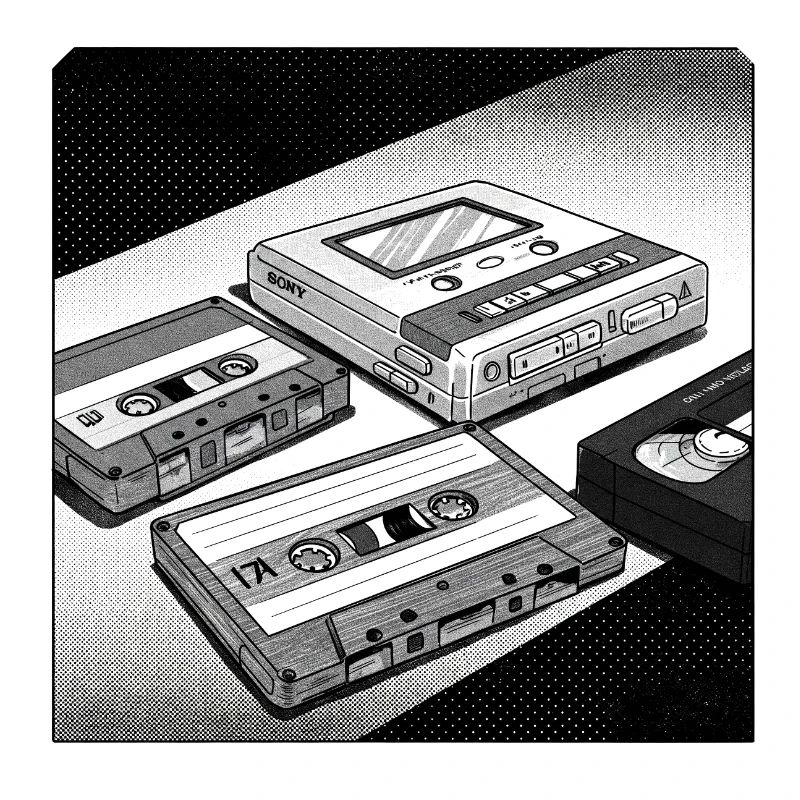 90s cult objects: Comic look for Walkman & Co.