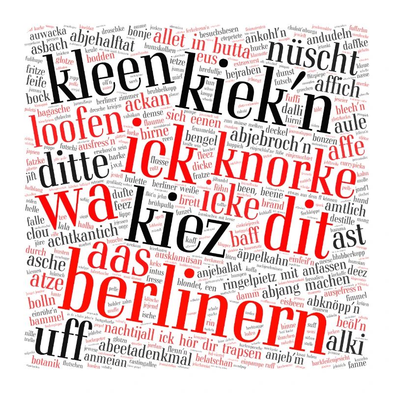 Berliner Schnauze – nuage de mots avec dialecte