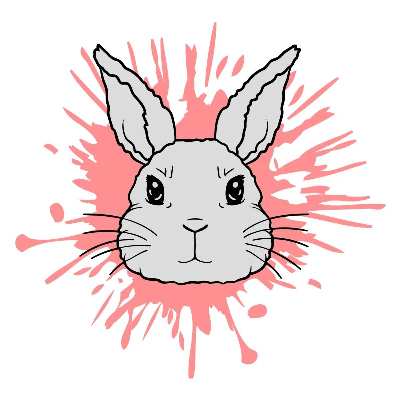 Splashes of color drops rabbit splash