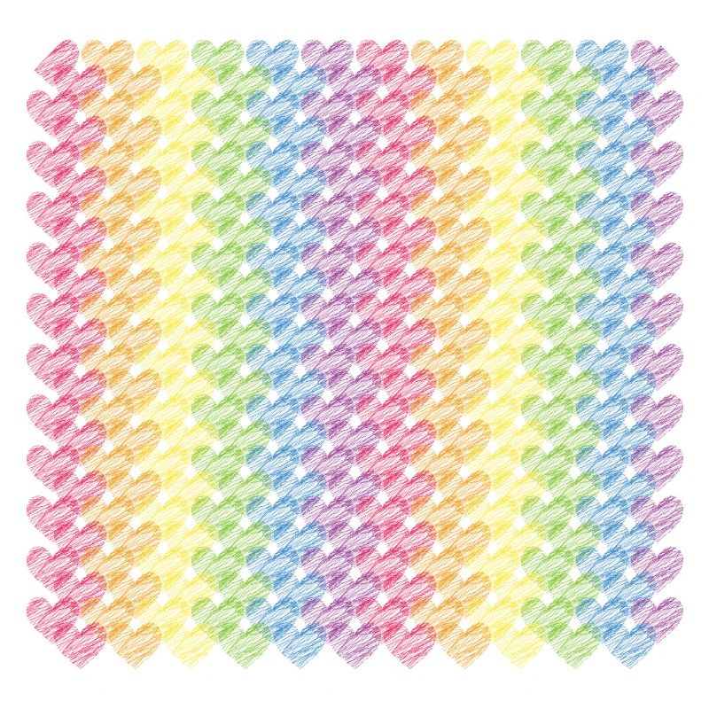 Pride Hearts Rainbow Flag Rainbow