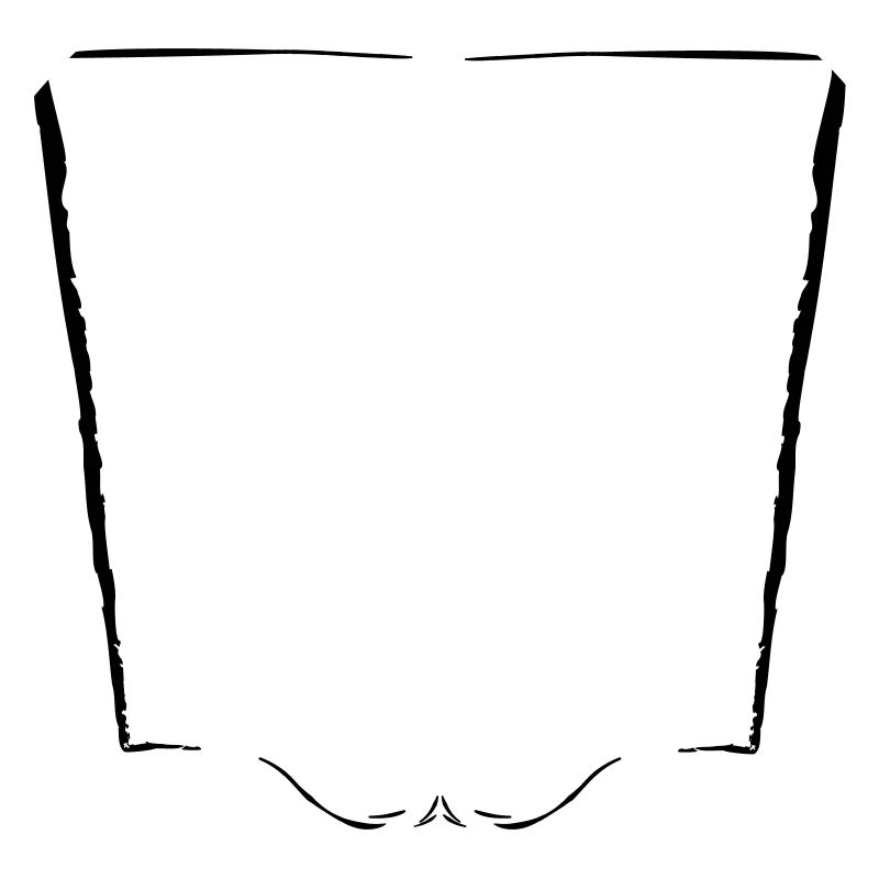 Vertical frame + decorative element - Vectorgraphic