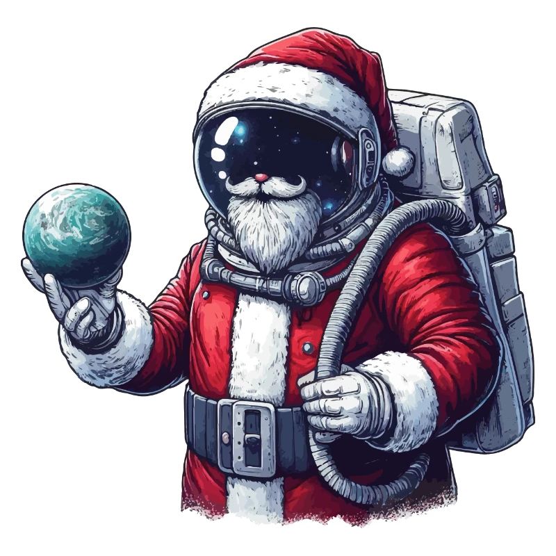 Astronaut Weihnachtsmann Geschenkidee