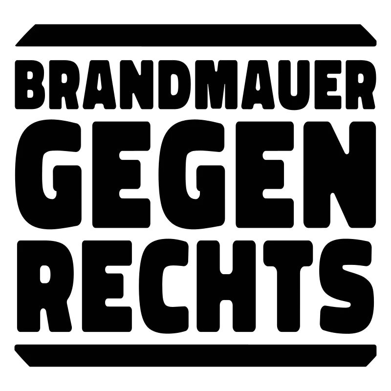 Wall against right-wing demonstration we are more