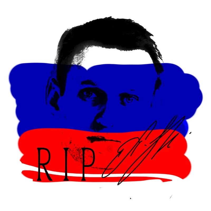 Navalny,héros, Russie, déchirure, drapeau