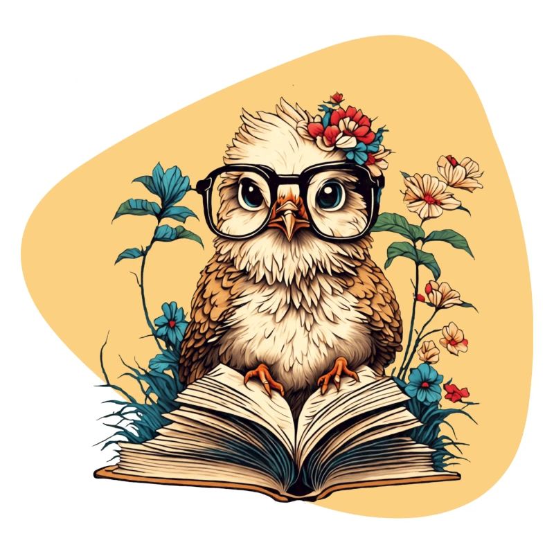 Owl with book