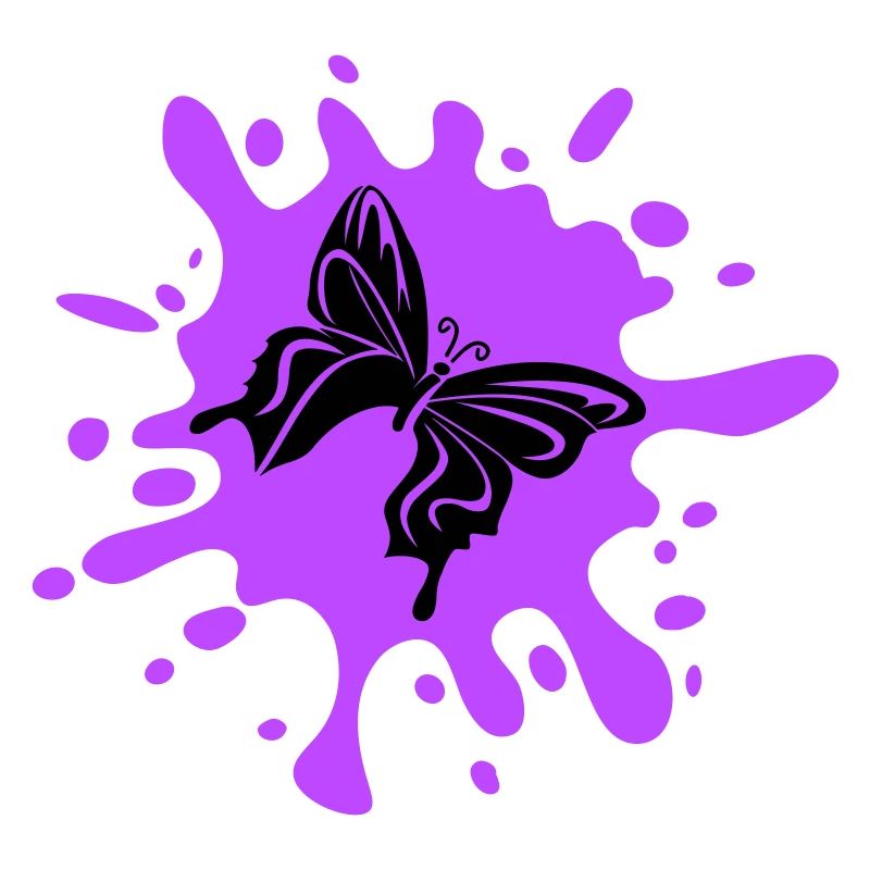 Papillon éclaboussure de couleur