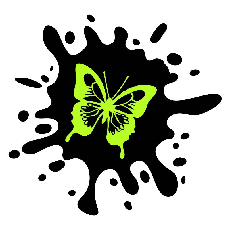 Papillon éclaboussures de couleur