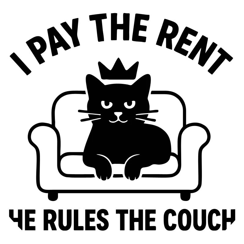 Lustige Katze Herr des Sofas