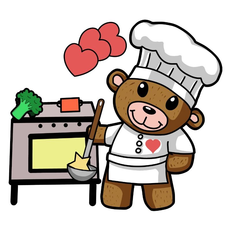 Teddy Bear Chef Cooking Culinary Arts Restaurant Kitchen