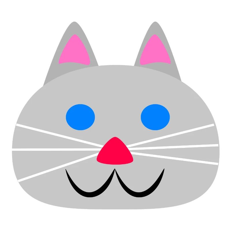 Visage de chat mignon