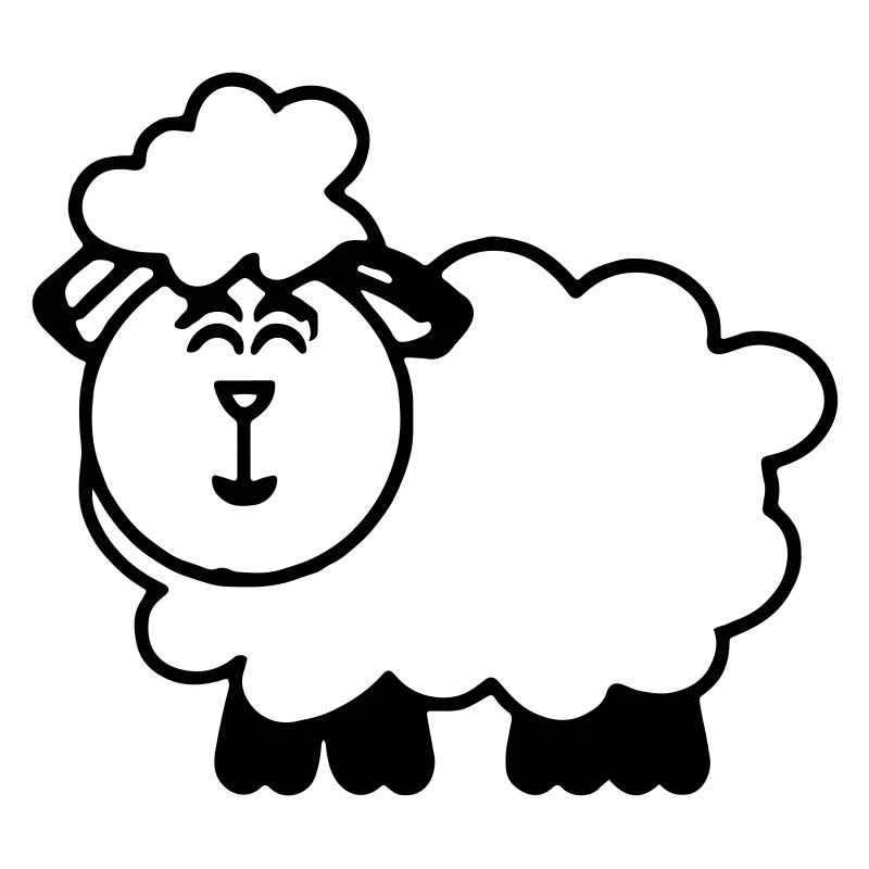 Funny Sheep Cartoon Gift Idea Vector