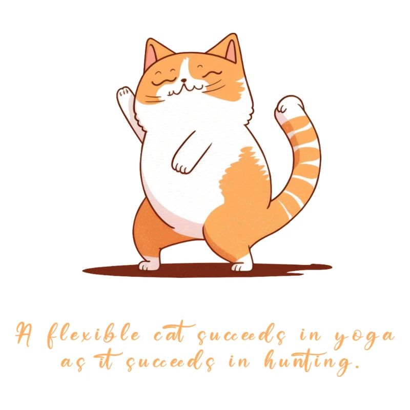 Süße Katze beim Yoga: Sei Trost