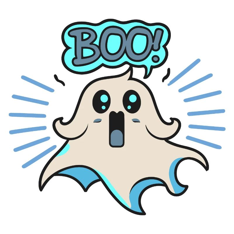 Spooky Cute Kawaii Ghost Design – Boo