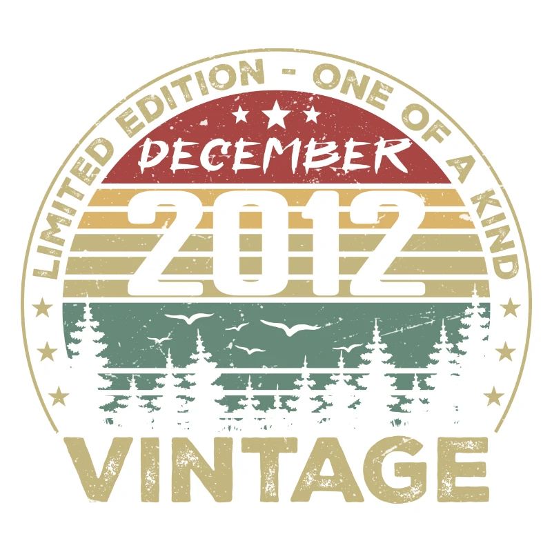 Dezember 2012 Retro Vintage Geburtstagsgeschenk
