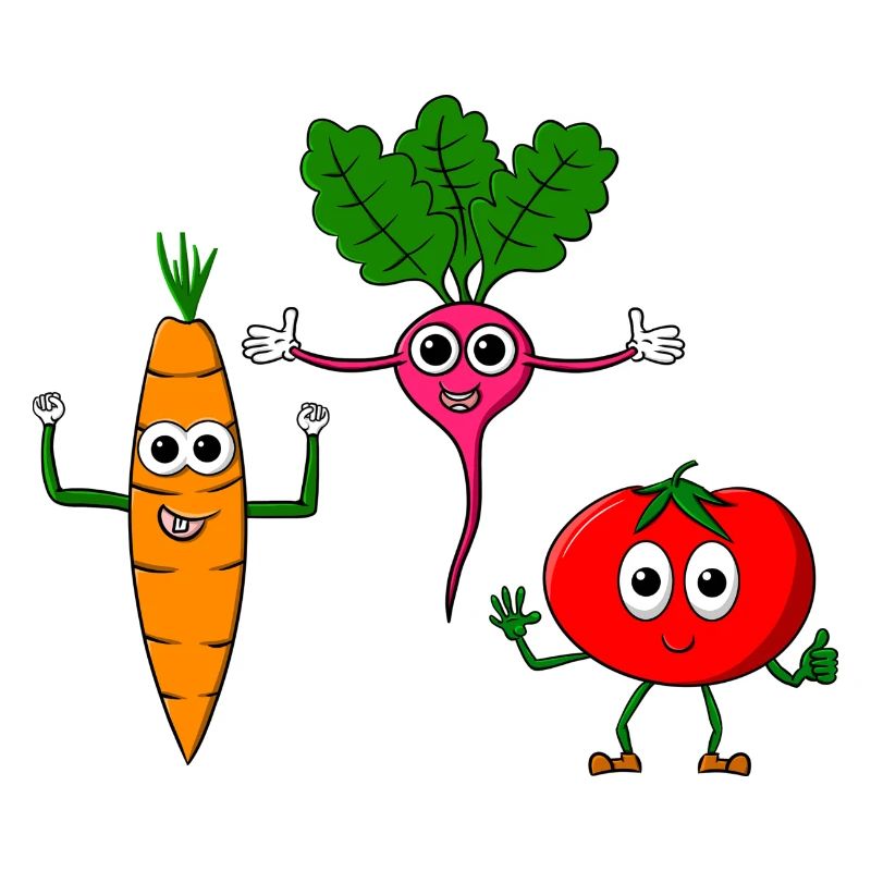 Vegetable course - three cool vegetables