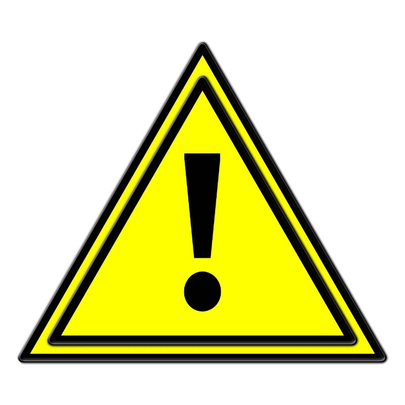 Warning triangle error warning triangle warning sign yellow