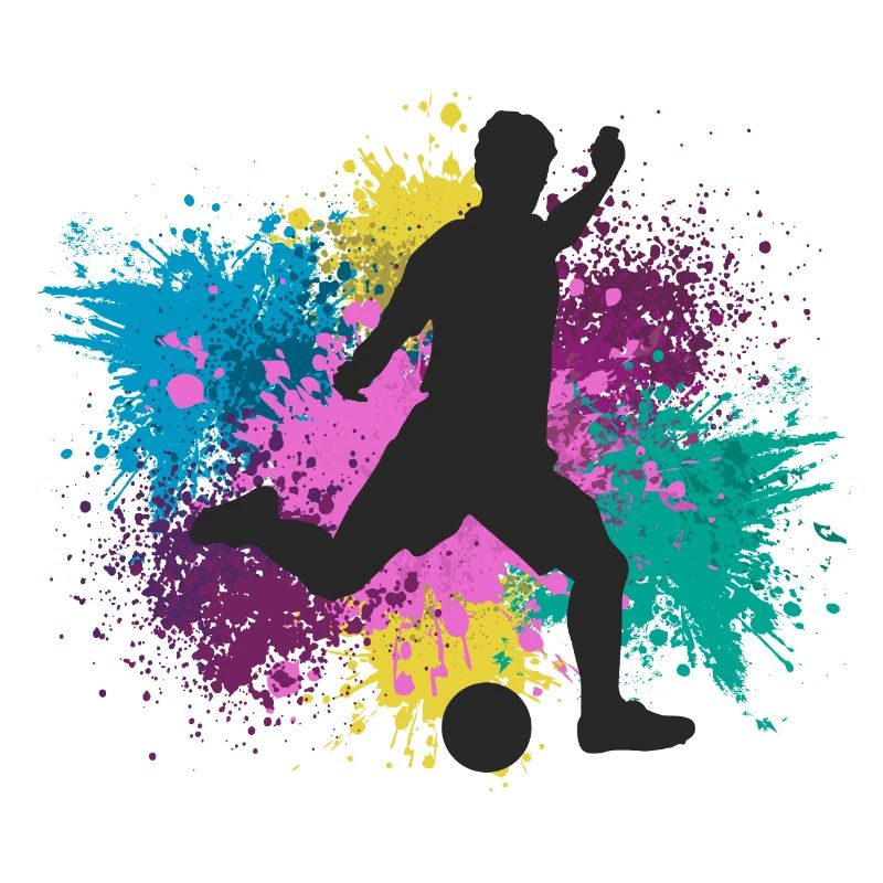 Fußball Grungy Farbspritzer