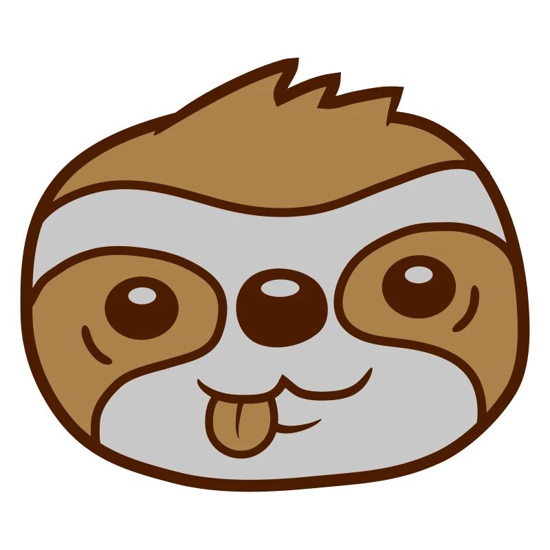 Face Sloth Comic Head