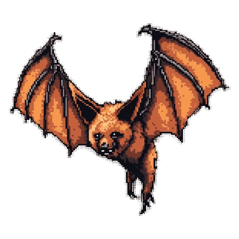 Flying Fox in 8 Bit Retro Video Games Graphics