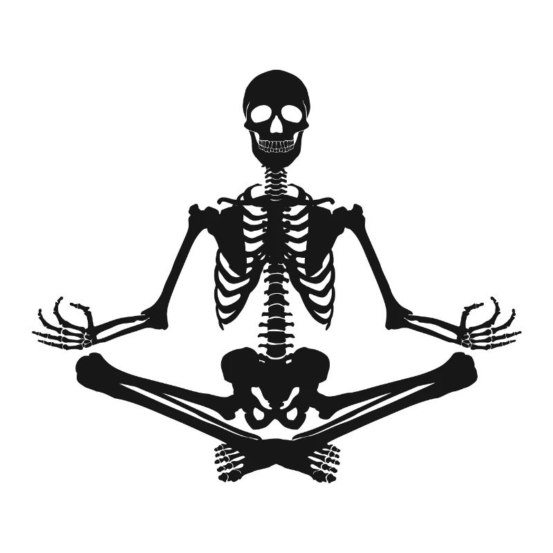 7 Sukhasana oder Vergnügen | Schwarzes Skelett