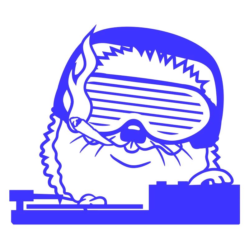 Cute DJ Hedgehog Mixer Deejay Mixer Party Music