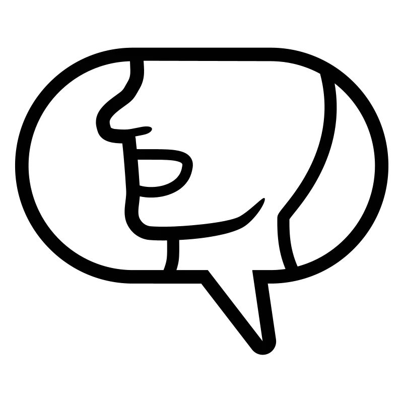 Simple icon communicate speech bubble