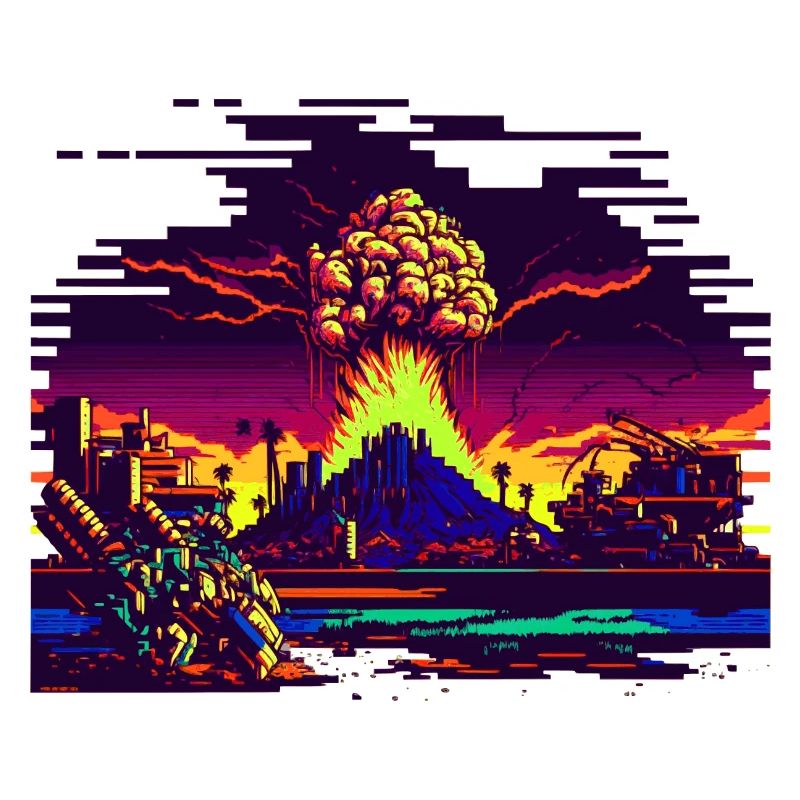 When the atomic bomb explodes in 8 bits