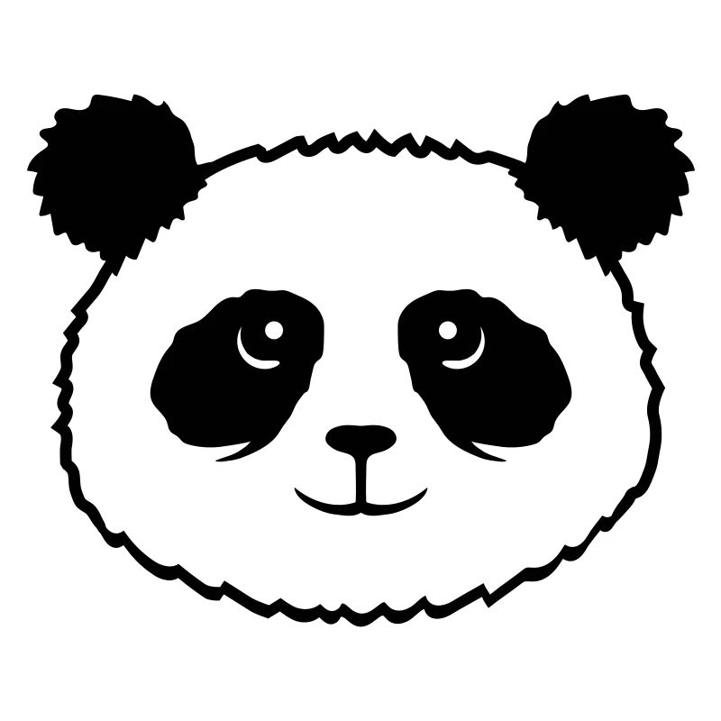 Panda Bear Face Mignon Tête Mignon Sourire Mignon Nice