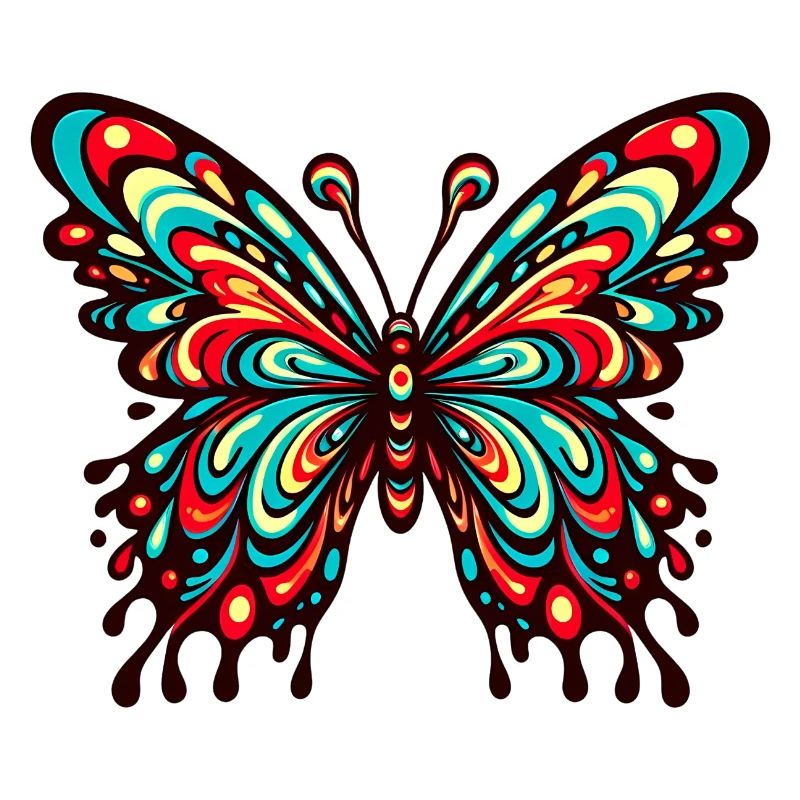 Papillon comique vibrant