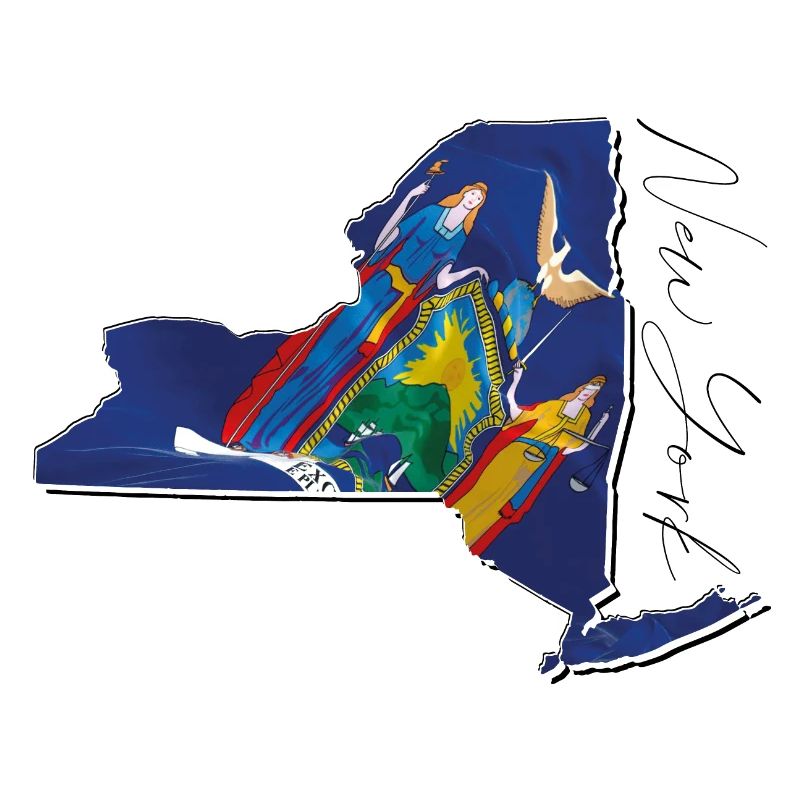 New York (USA) | echte Flagge | Flag Map Script