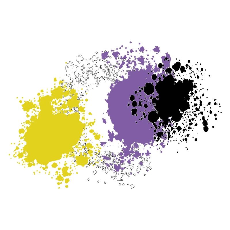 Non-binary pride blobs