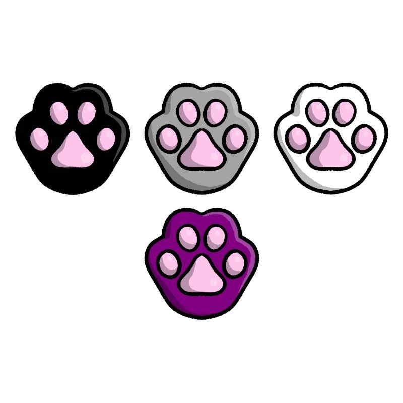 Mignon Chat Patte AsExué As Drapeau Drapeau LGBTQ