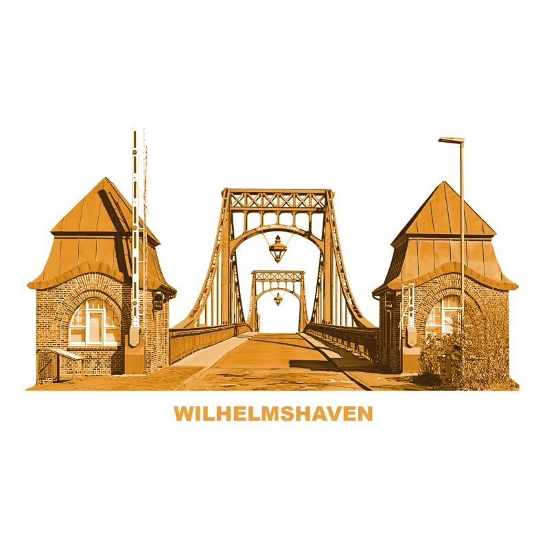 Pont de Wilhelmshaven Mer du Nord Basse-Saxe